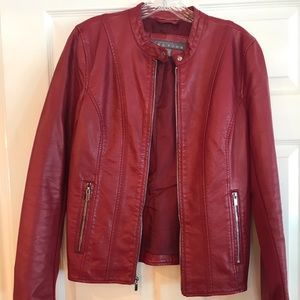 faux leather jacket